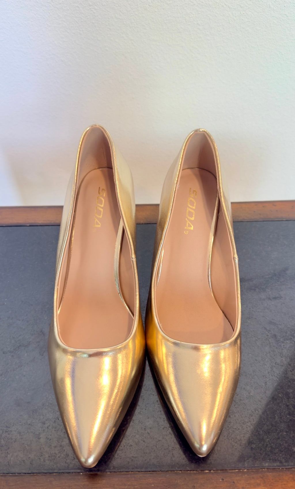 Soda Gold Heels