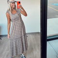Leopard Ruffle Sleeve Dress