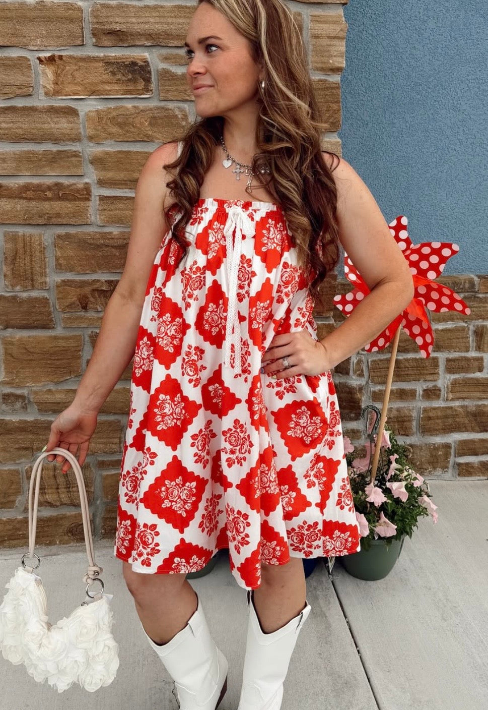 PLC red spaghetti strap dress!
