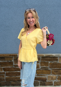 Mitto Butter Yellow Blouse