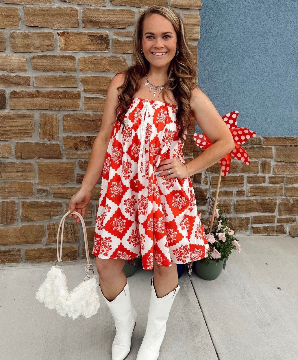 PLC red spaghetti strap dress!