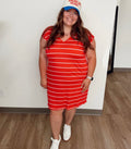 Mitto Stripe Red Tee Dress