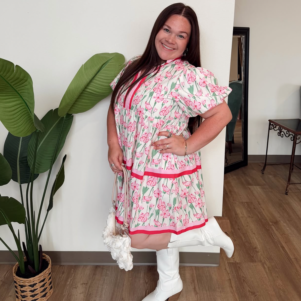 Rosa Floral V-Neck Dress