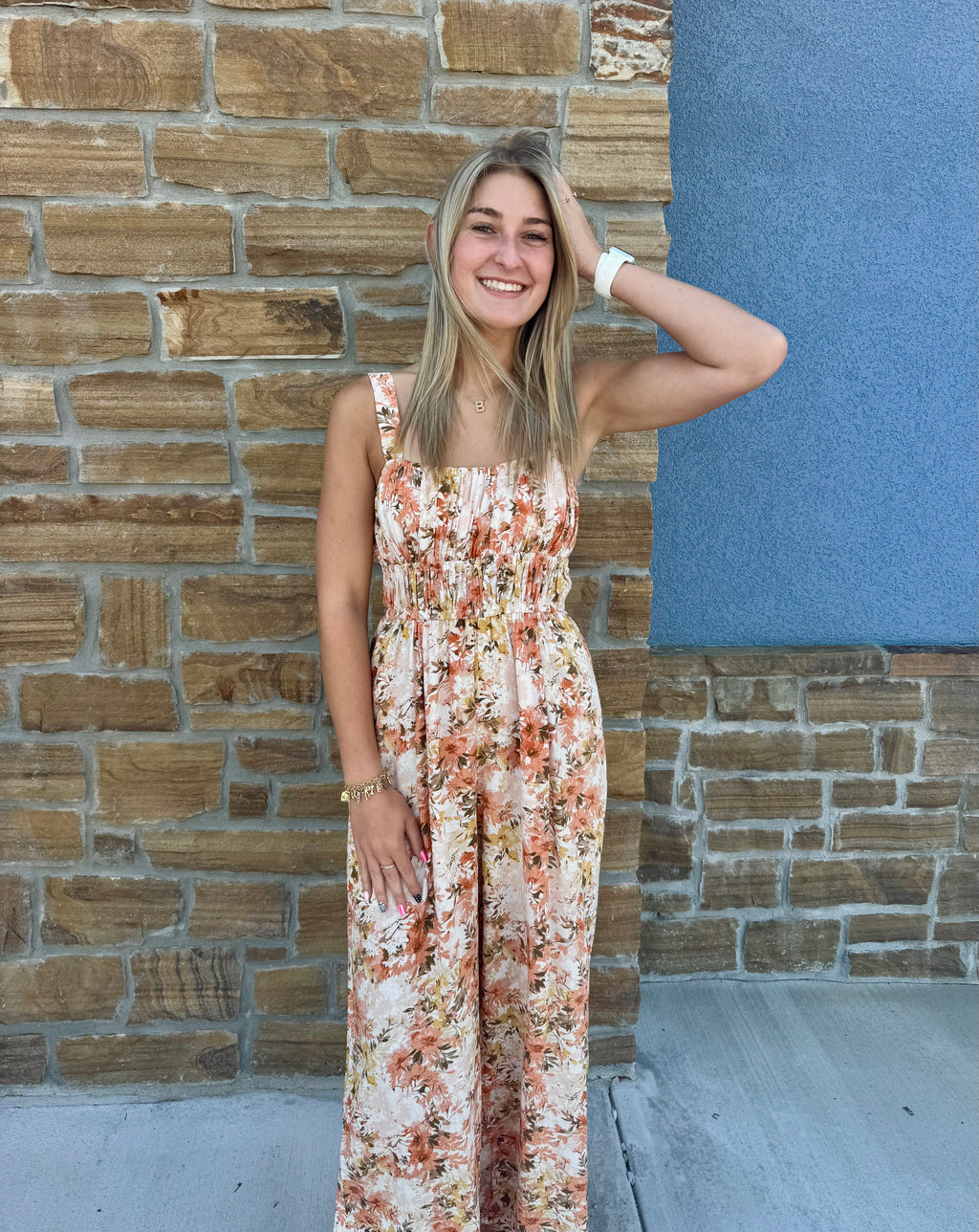Mitto Flower Print Pant Jumpsuit