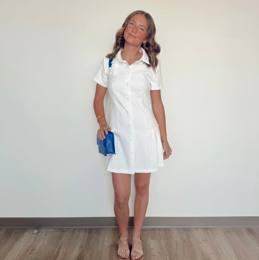 White Dress Button Down