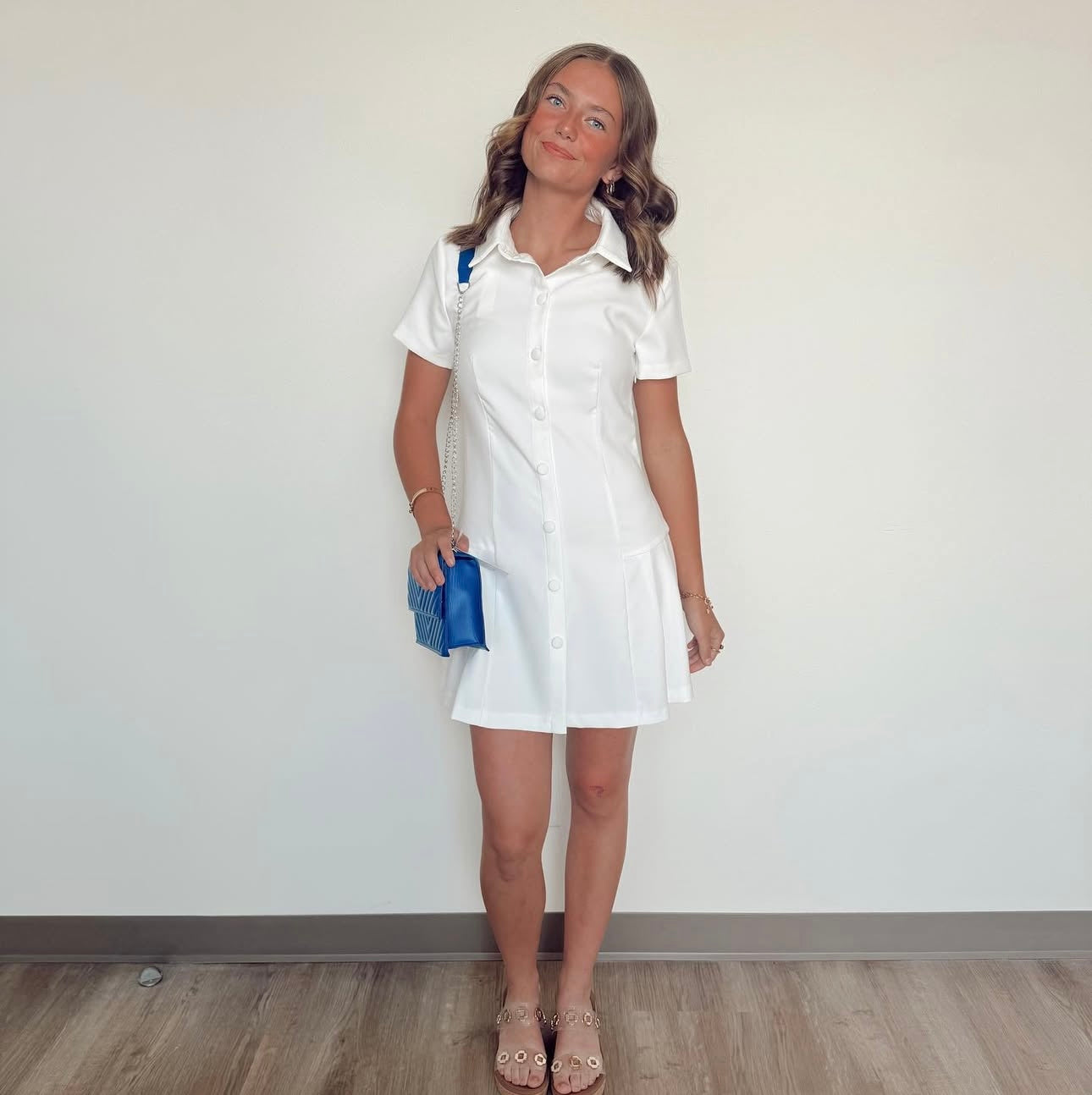 White Dress Button Down