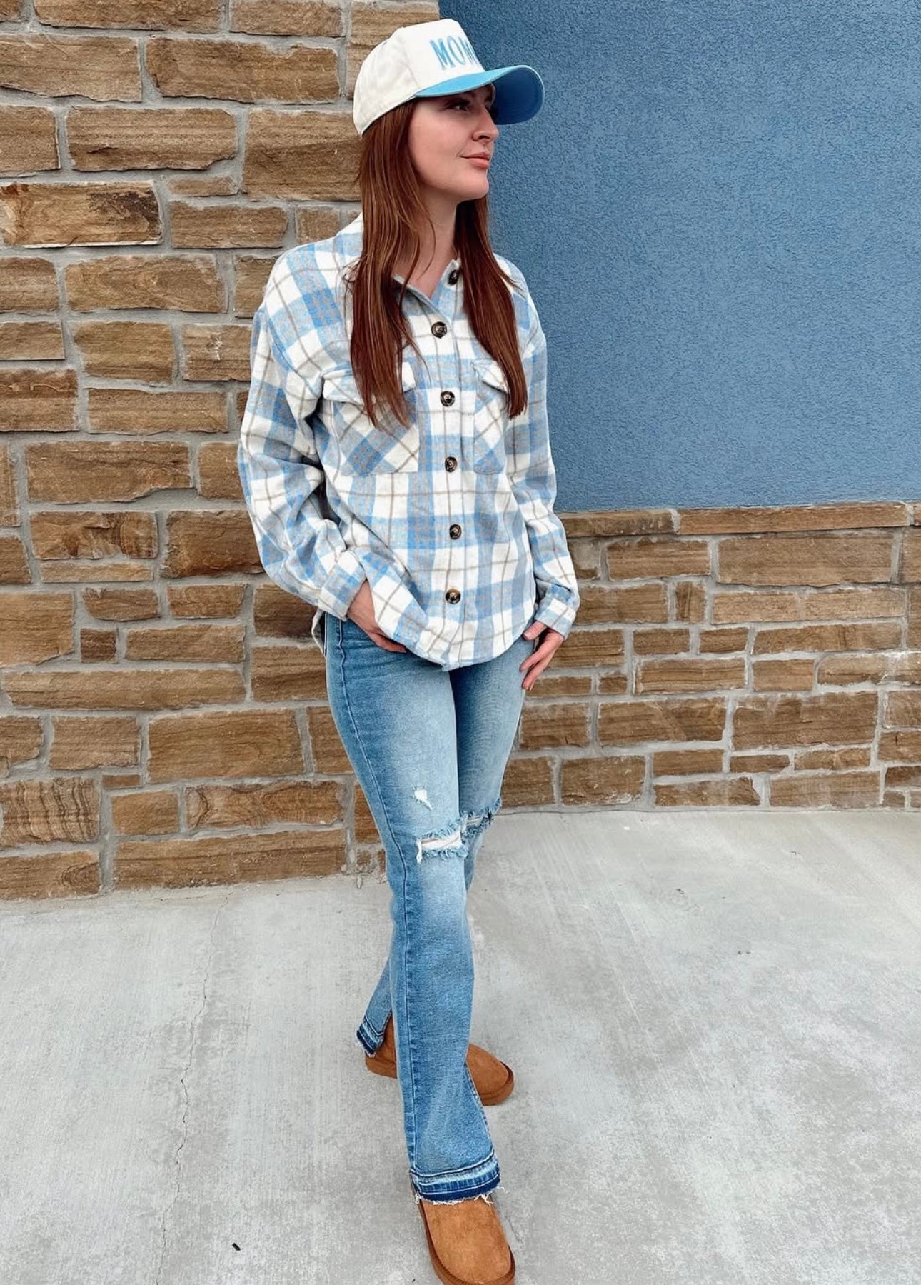 Blue Plaid Shacket