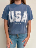 USA graphic denim tee