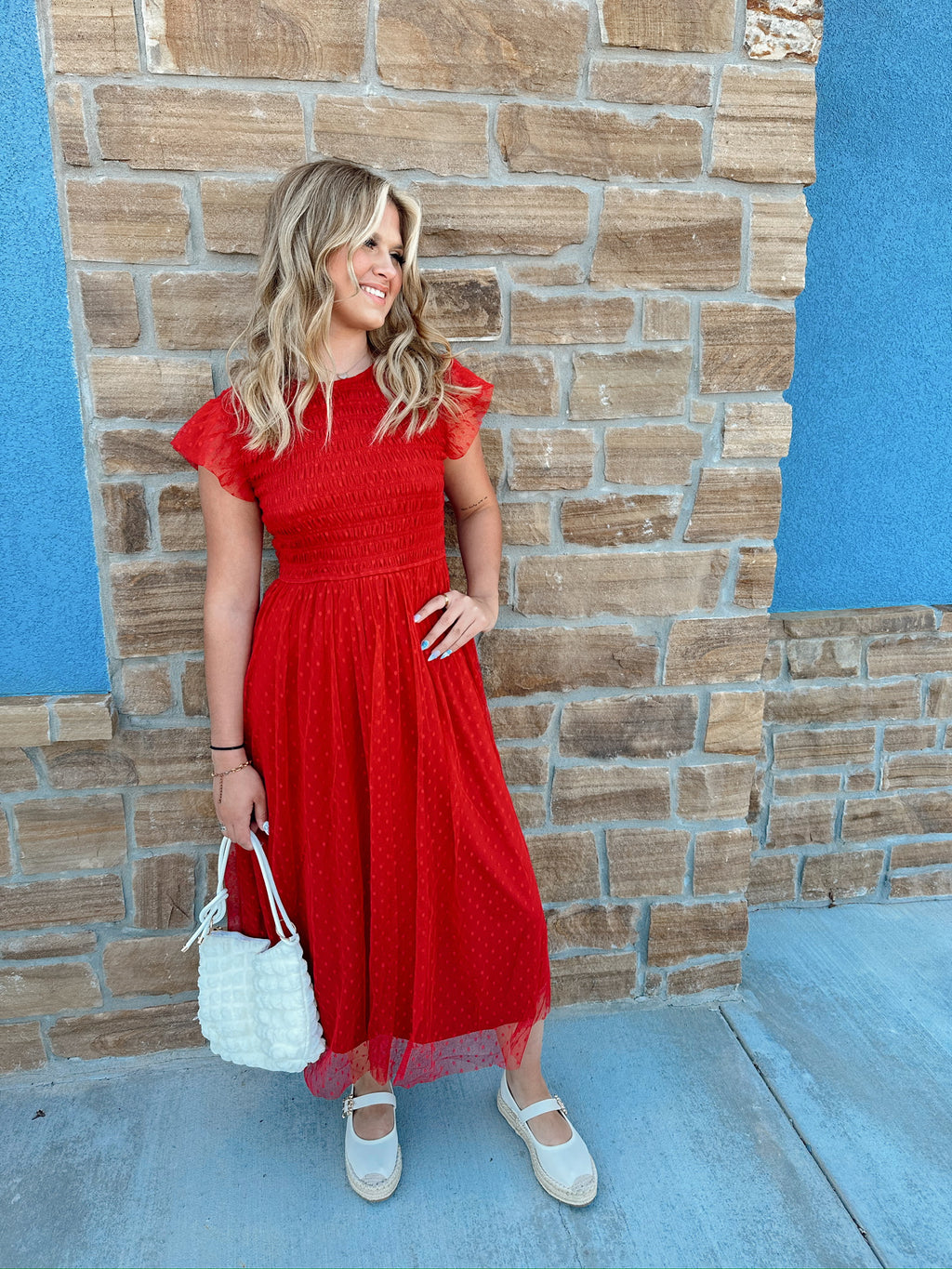 Polka Dot Chiffon Midi
