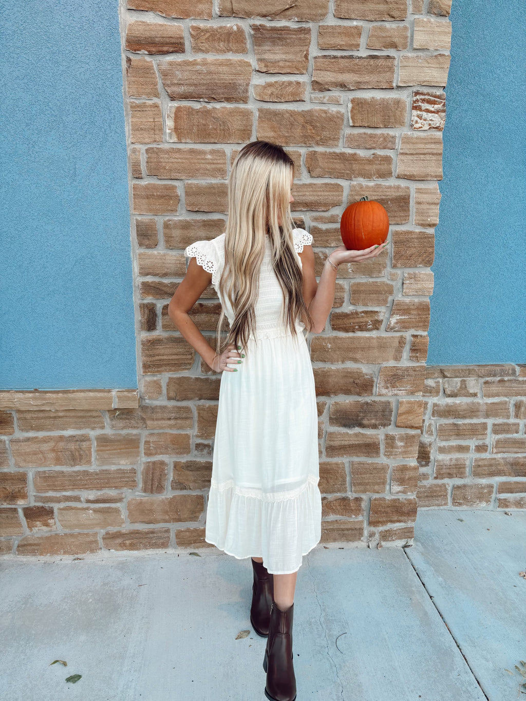 Eyelet Ivory Dress