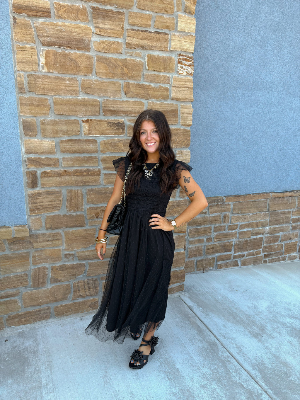 Polka Dot Chiffon Midi